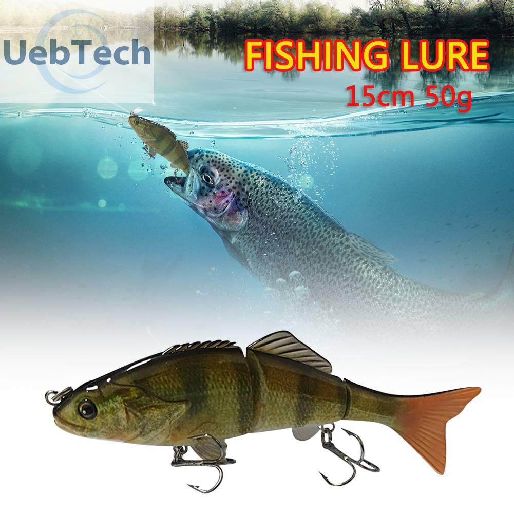 Mồi Câu Cá Giả Cứng 3 Đoạn 15cm 50g Nhiều Khớp Nối