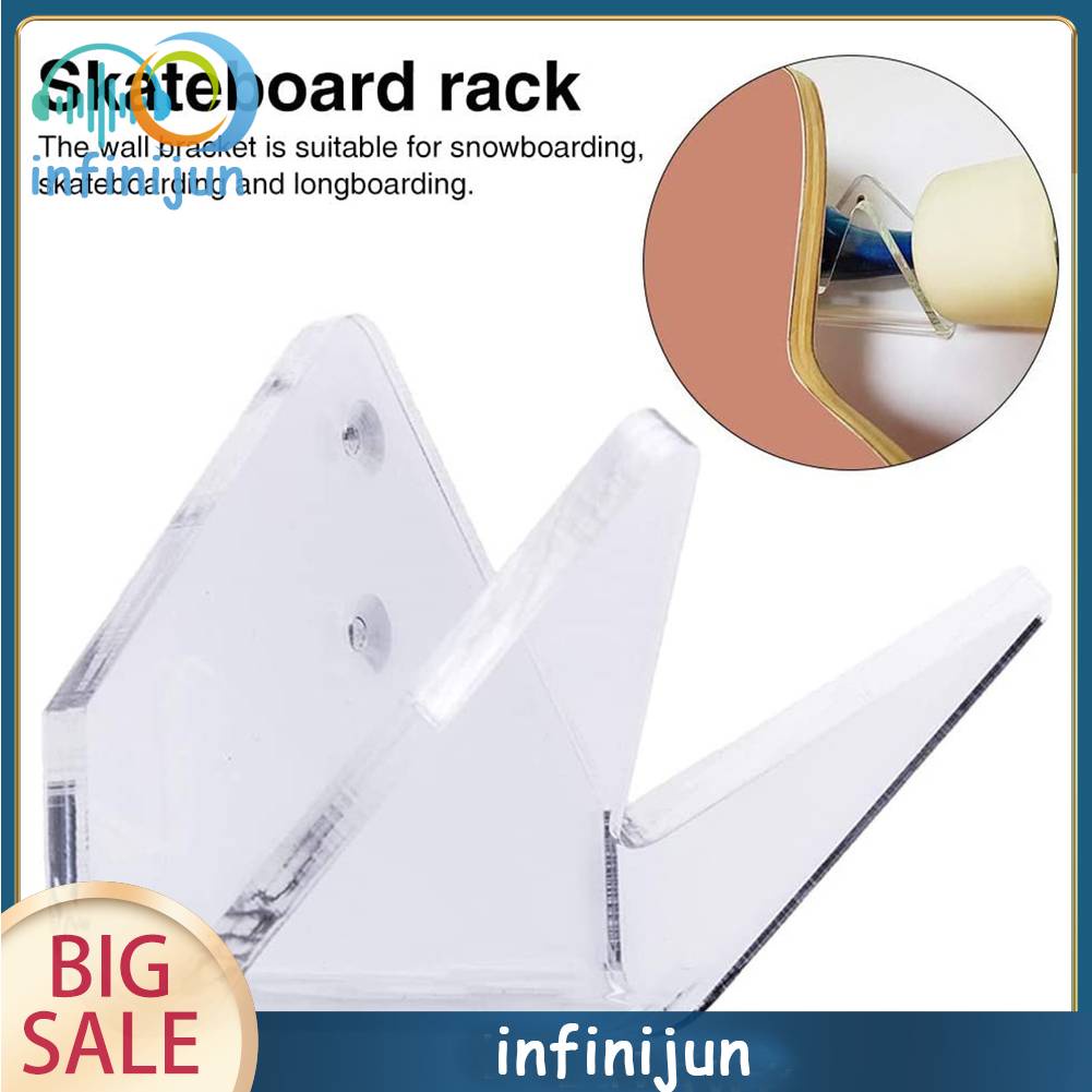 Giá Đỡ Trưng Bày Ván Trượt Gắn Tường Bằng Acrylic Tiện Dụng