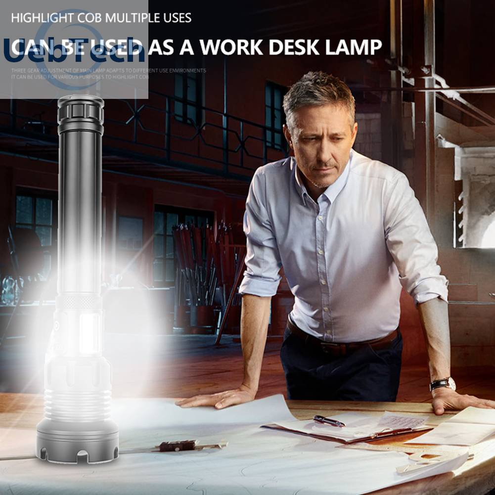 Đèn Pin XHP90 / XHP160 2500LM / 2800LM COB LED Có Thể Sạc Lại Bằng Cổng USB Tiện Dụng