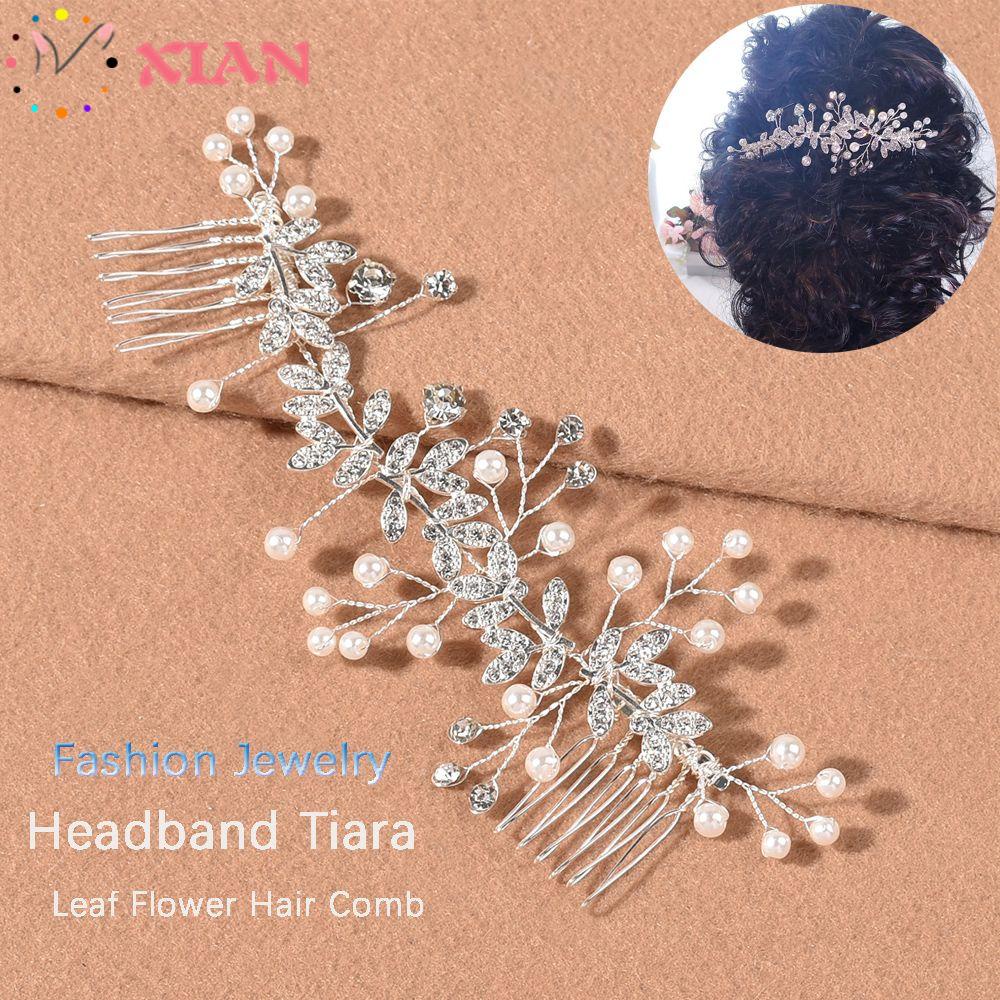XIANTIN Lược Cài Tóc Cô Dâu Đính Đá Sang Trọng