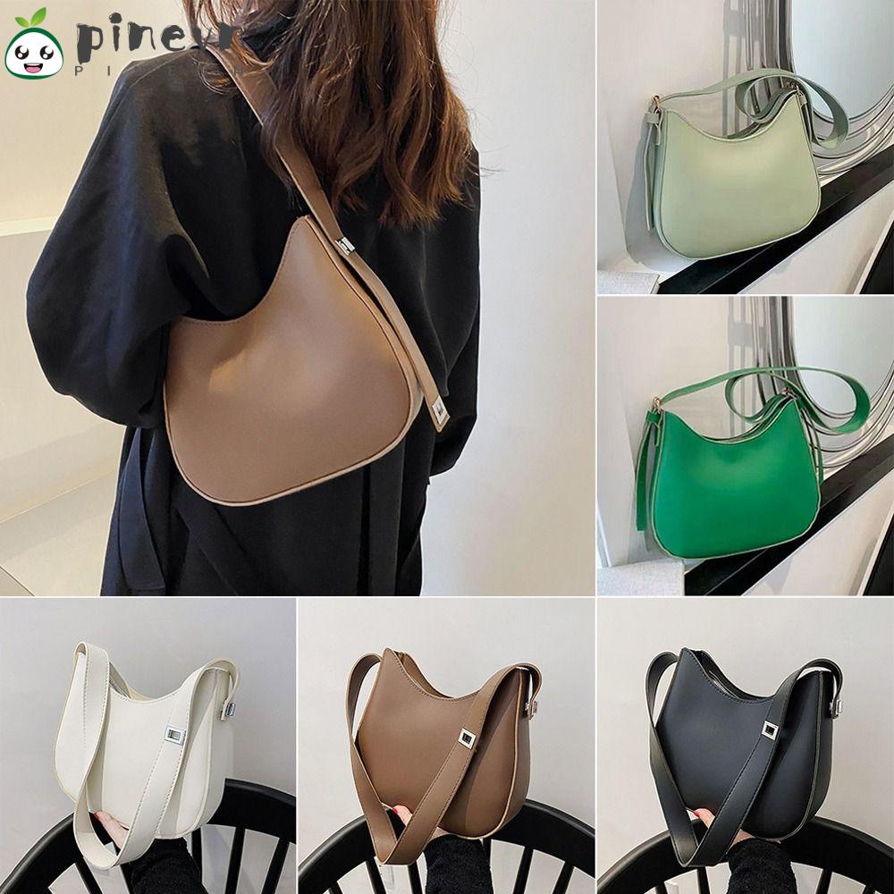 PINEVN Túi Xách Da PU Màu Trơn Thời Trang Cho Nữ