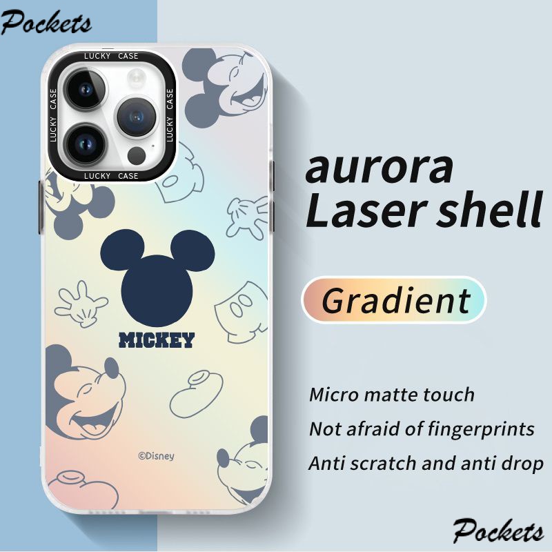 Ốp Điện Thoại IMD1314 Màu Laser Họa Tiết Chuột Mickey Cho Iphonexr12678Plus promax L7FU