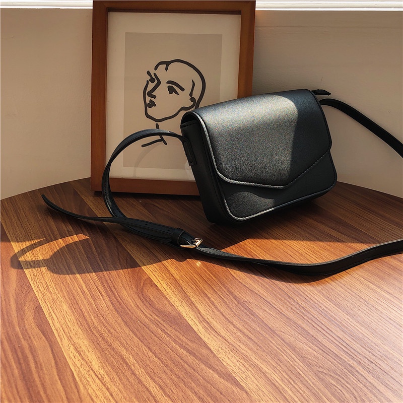 Túi Đeo Chéo Hình Vuông Nhỏ Đơn Giản Phong Cách Retro Hong Kong Cho Nữ