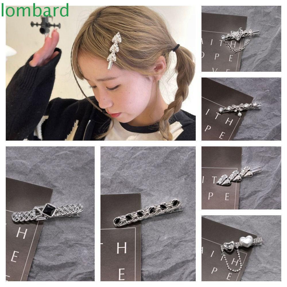 Kẹp Tóc Tua Rua Hình Trái Tim Đính Đá Phong Cách Lolita