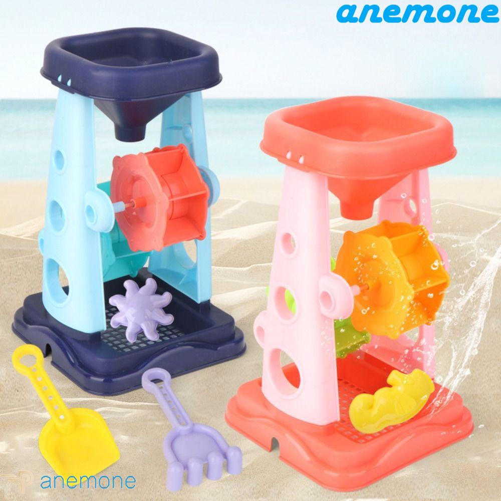 Bộ Đồ Chơi Cát Màu Hồng / Xanh Dương Chất Liệu Nhựa ABS An Toàn Cho Bé