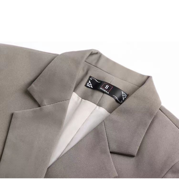 Áo Khoác Blazer Tay Dài Phong Cách Vintage Thời Trang Cho Nữ