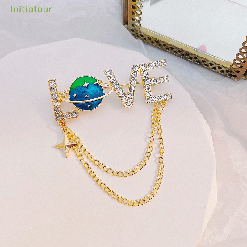 1 Huy Hiệu Cài Áo Hình Trái Tim Đính Đá Thời Trang Dành Cho Nữ