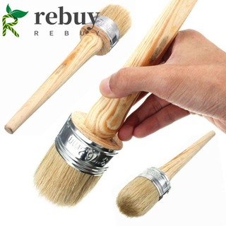 Bàn chải dài 185mm lông tròn 20-50mm có tay cầm bằng gỗ cho nghệ sĩ vẽ sơn dầu / sơn sáp chất lượng cao