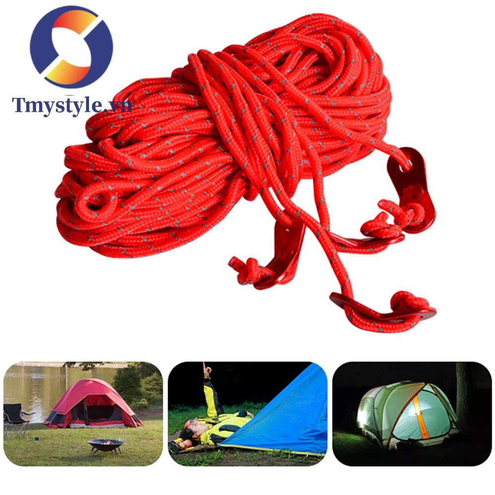 4 Cuộn Dây Dựng Lều 4m Đường Kính 4mm Bằng Nhôm