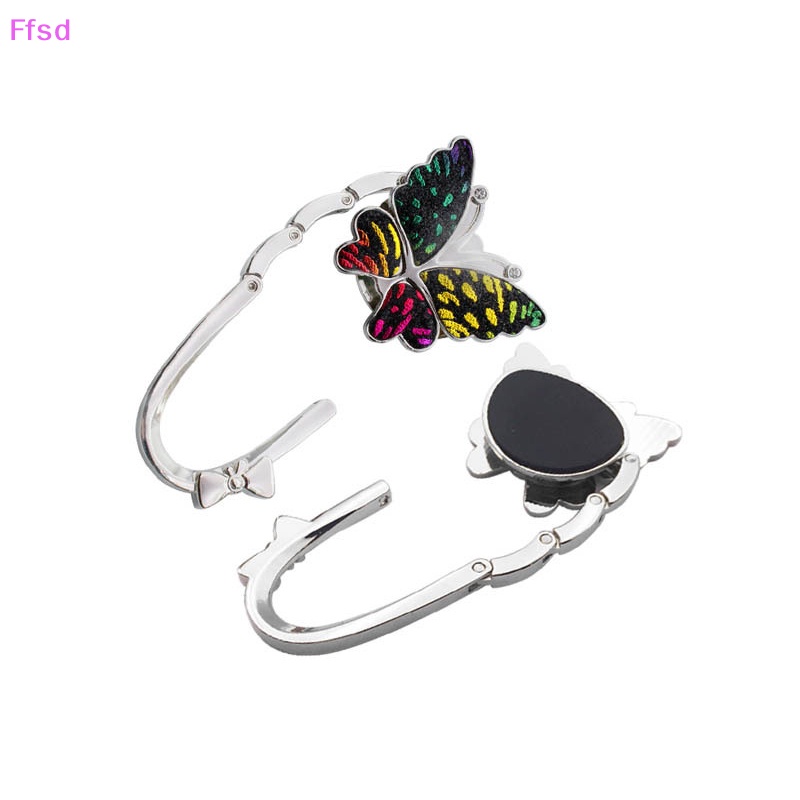 {Ffsd} Móc Treo Túi Xách Hình Bướm Nhiều Màu Sắc Nhỏ Gọn Có Thể Gập Lại Trang Trí Bàn Làm Việc Cho Học Sinh * Bán
