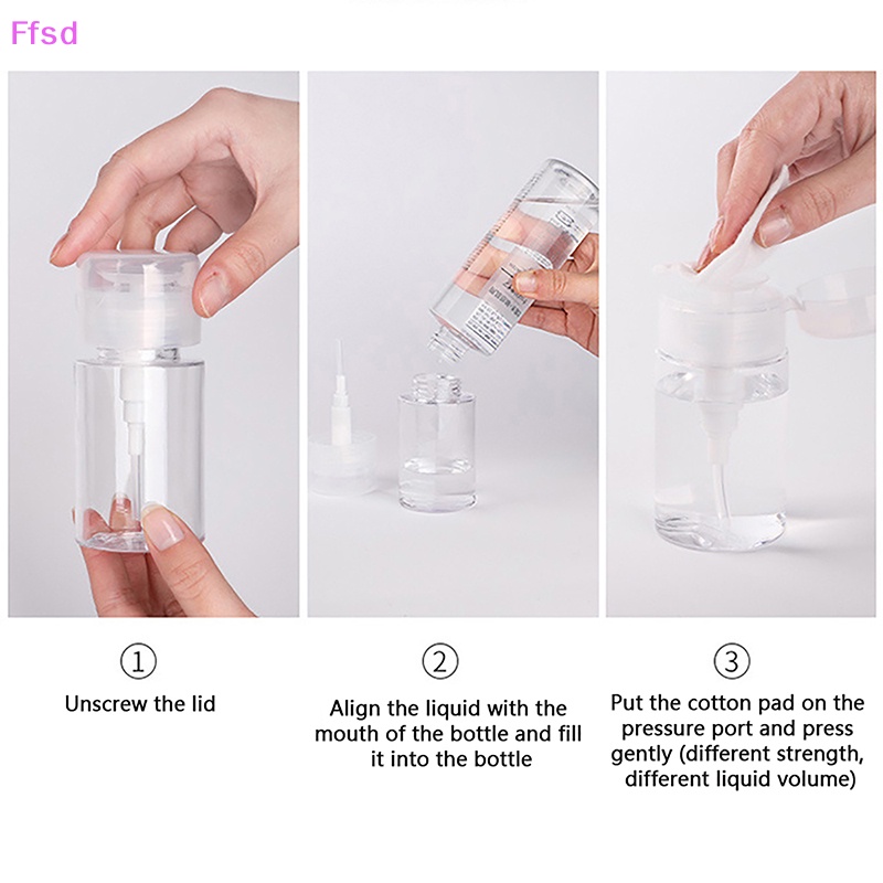 Lọ Đựng Dung Dịch Tẩy Sơn Móng Tay 100 / 120 / 300ml Dạng Nhấn Tiện Dụng DIY