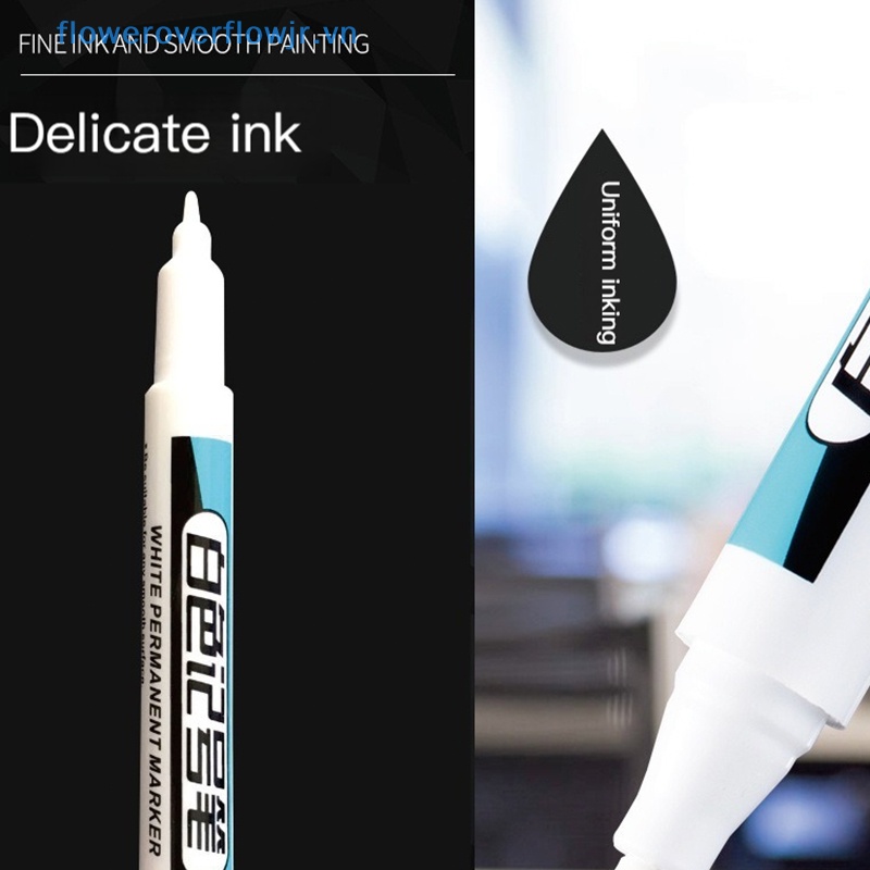 Bút Lông Đánh Dấu Lốp Xe Hơi Màu Trắng Chống Thấm Nước 0.7 / 1.0 / 2.5mm