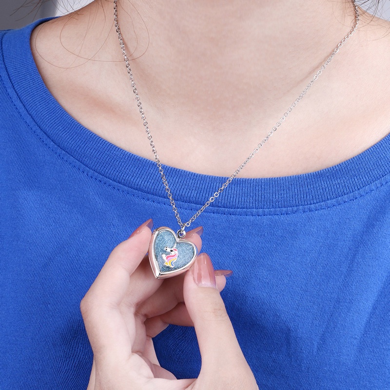 Ygt Set 2 Vòng cổ Tình Bạn Mặt Hình Kỳ Lân Nhiều Màu Dễ Thương