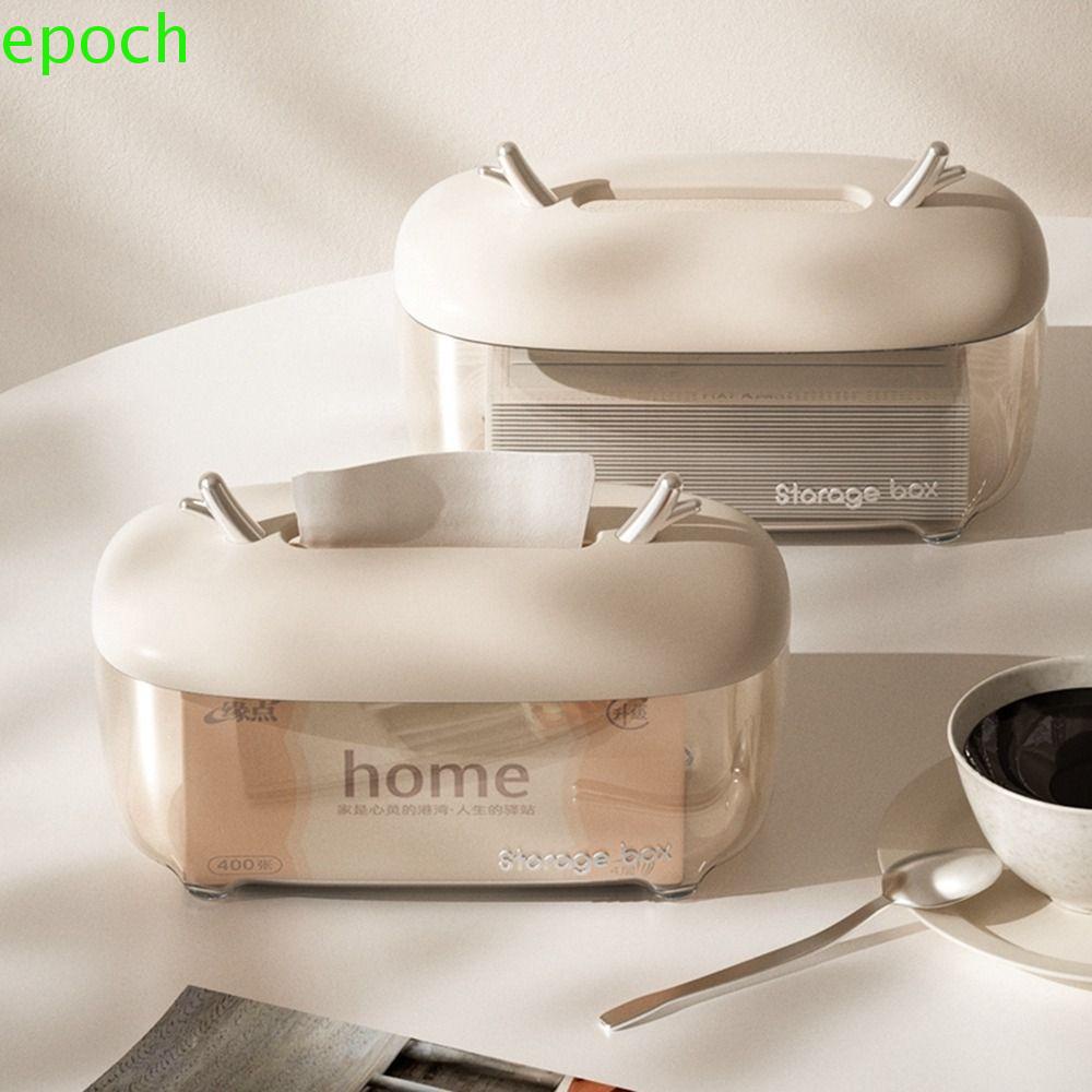 EPOCH Hộp Đựng Khăn Giấy Bằng Nhựa Trong Suốt Sức Chứa Lớn Tiện Dụng Cho Văn Phòng