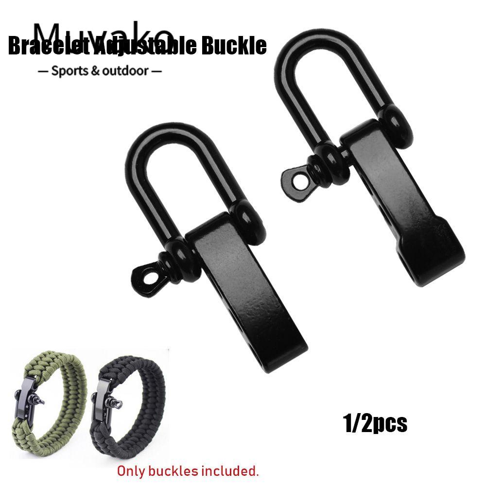 MUVAKO Set 1 / 2 Vòng Tay Paracord Bằng Thép Không Gỉ