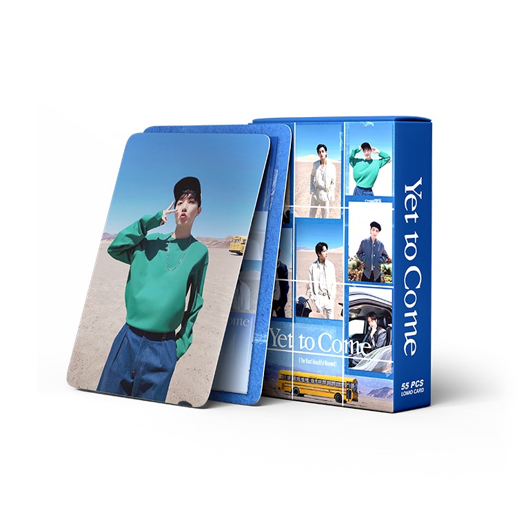 Hộp 55 Thẻ kỷ niệm BTS Yet to Come album mới Thẻ LOMO 55 bộ sưu tập thẻ sao vàng