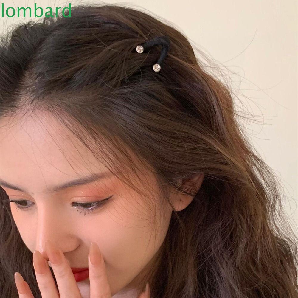 LOMBARD Kẹp Tóc Càng Cua Hình Chữ V Bằng Nhung Thời Trang Hàn Quốc Cho Nữ