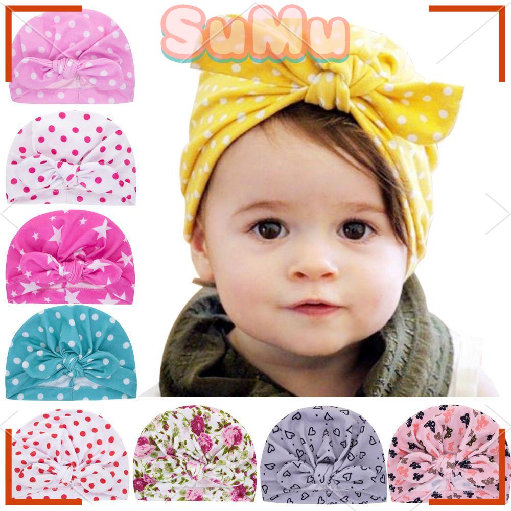 SUMU Mũ Turban Thắt Nơ Xinh Xắn Cho Bé Gái