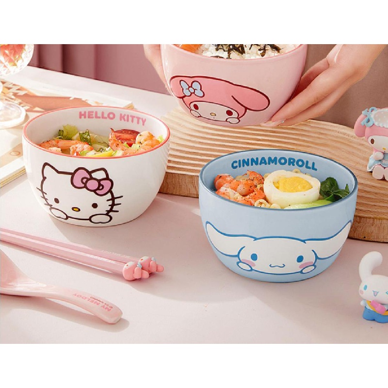 Graby2023  Bát Gốm Sanrio Ăn Cơm Mì Ăn Mì Ăn Cơm Làm Quà Tặng Đơn Giản Dễ Thương Cho Trẻ Em Bán Chạy