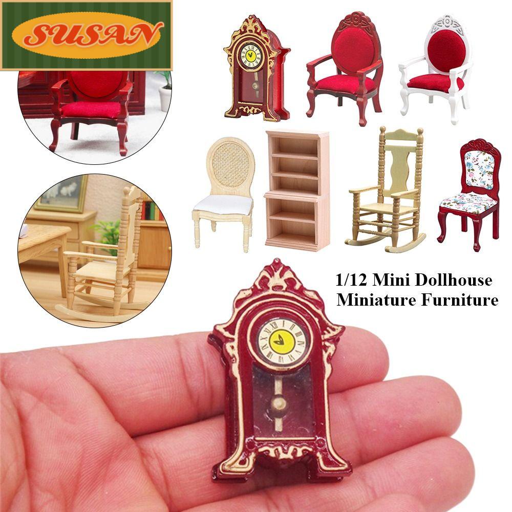 SUSANS Bàn Gỗ Chất Lượng Cao Trang Trí Nhà Búp Bê Tỉ Lệ 1 / 12