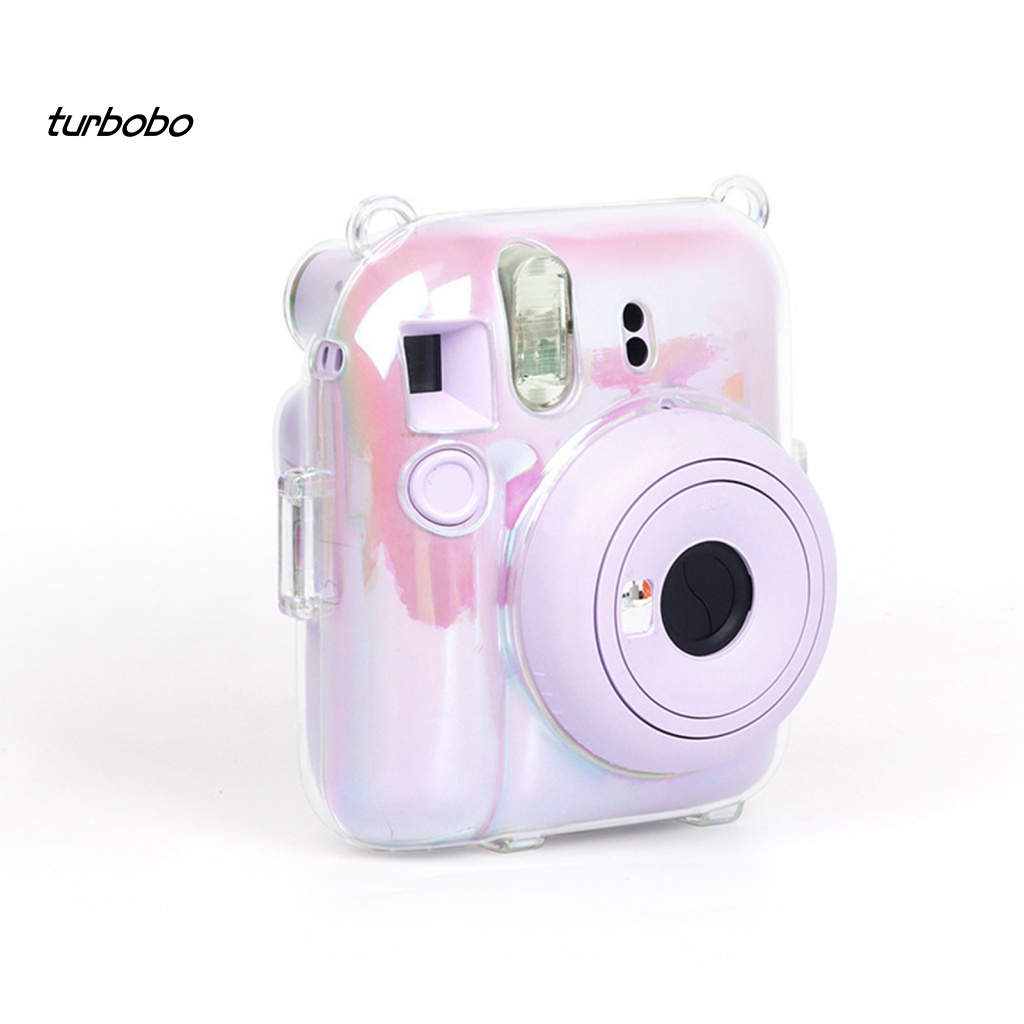 Vỏ Bảo Vệ Camera Polaroid Mini12 Trong Suốt Mạ Điện Kèm Dây Đeo Vai Tùy Chỉnh Tiện Dụng