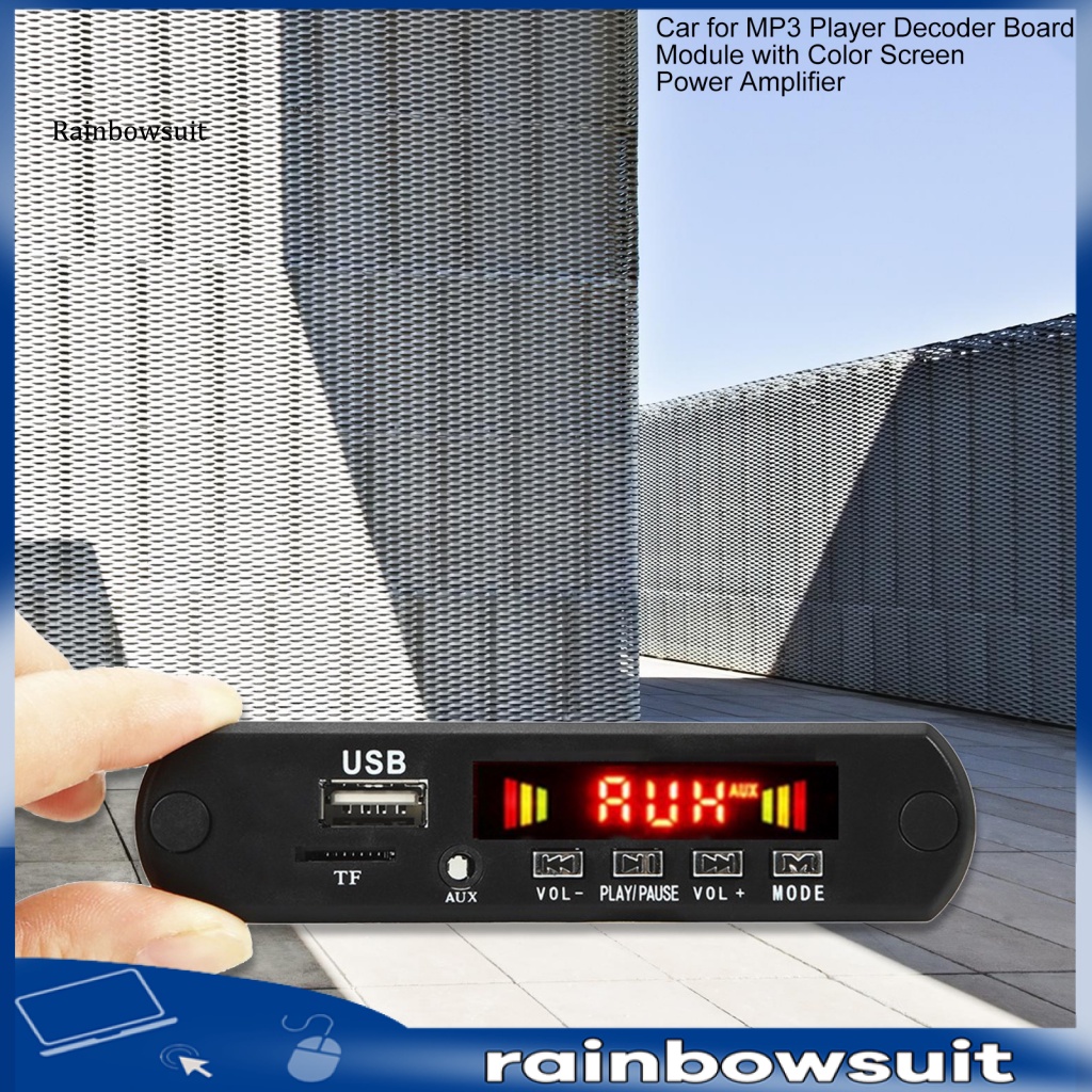 Mô Đun Giải Mã Máy MP3 12V 2x25W Bluetooth 5.0 Có Màn Hình Màu Cho Xe Hơi