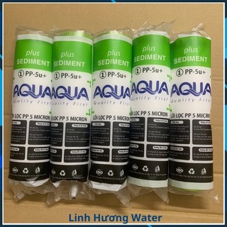 Combo 05 lõi lọc nước Aqua Số 1- Loại 10 inch-PP 5 Micron (thay được cho các loại máy R0)