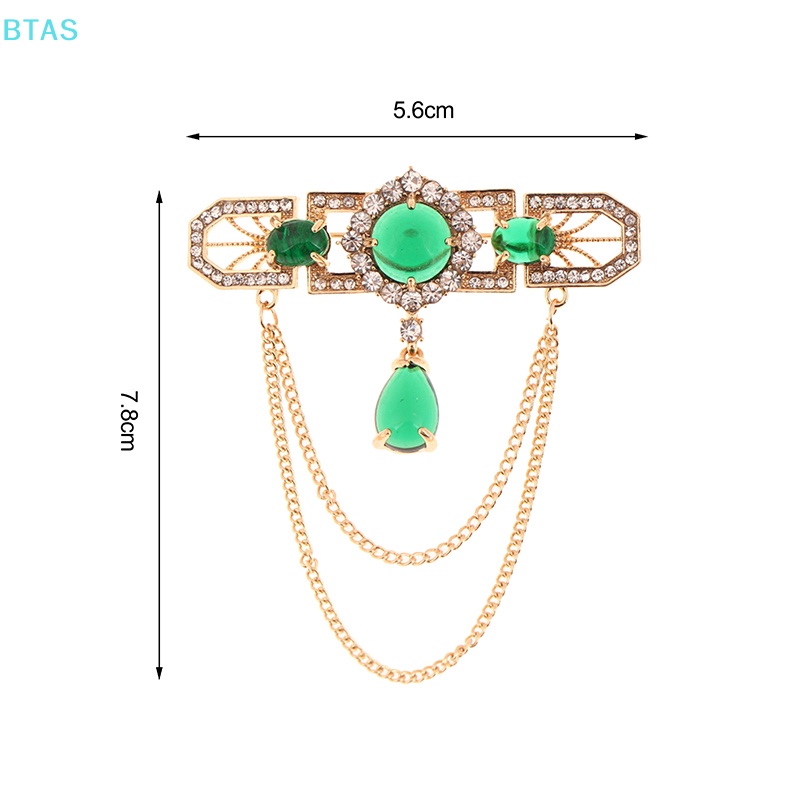 Ghim Cài Áo Đính Đá Phối Tua Rua Thời Trang Cho Nữ