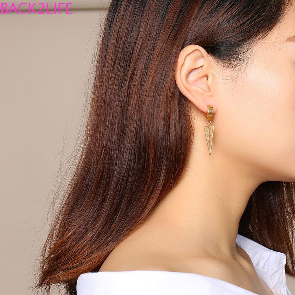 BACK2LIFE Khuyên Tai Hình Thánh Giá Chất Liệu Thép Không Gỉ