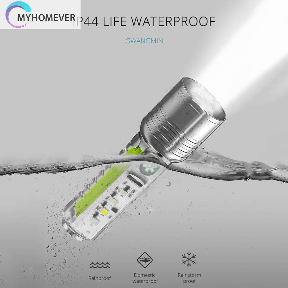 Đèn Pin XHP50 500mAh 800LM Sạc USB Type-C Chống Thấm Nước Tiện Dụng