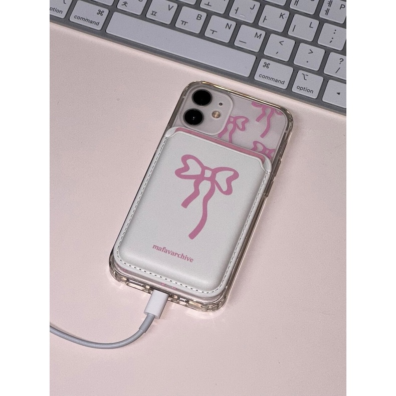 Bao Da Điện Thoại Nắp Lật Hít Nam Châm Hình Nơ Kiêm Đế Đỡ Cho 15pro / 13pro / 14promax / 11 / 12 / 14 / x / xr / 12mini Ốp