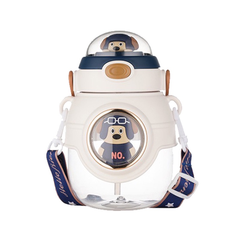 Bình Nước 1.1L Dung Tích Lớn Bằng Nhựa Họa Tiết Hoạt Hình Dễ Thương Cho Bé