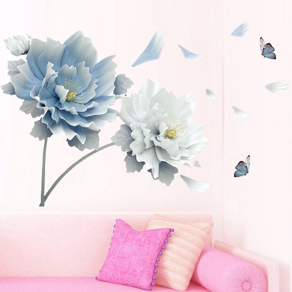 Miếng Dán Tường Trang Trí Hình Hoa Bằng PVC Chống Biến Dạng