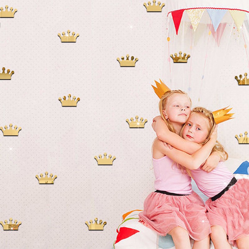 Bộ 18 Miếng Dán Tường Bằng Acrylic Tráng Gương Hình Đám Đông Độc Đáo Trang Trí Nhà Cửa / Khách Sạn