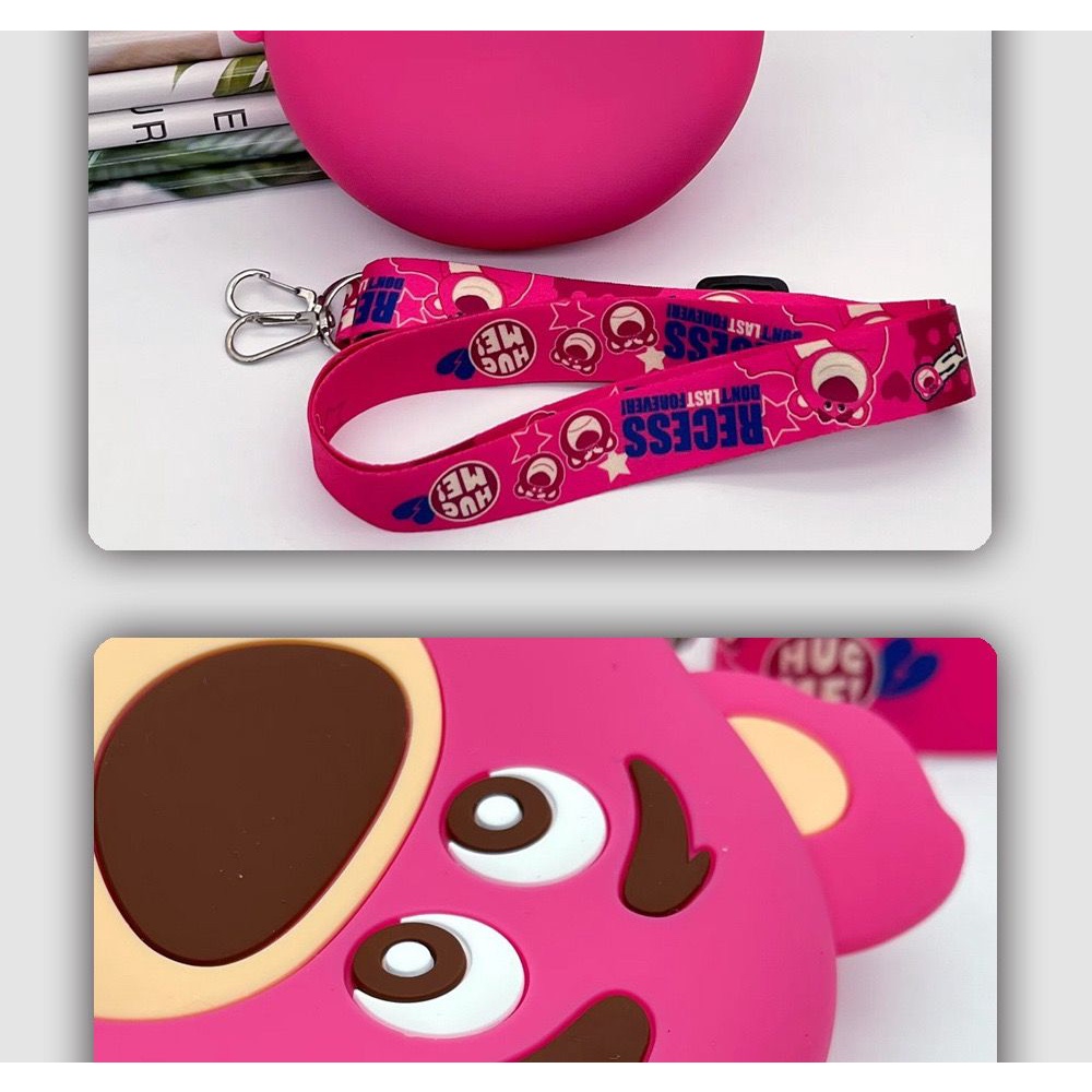 Túi Đeo Vai Đựng Tiền Xu Hình Gấu Hoạt Hình Dễ Thương Cho Bé Gái