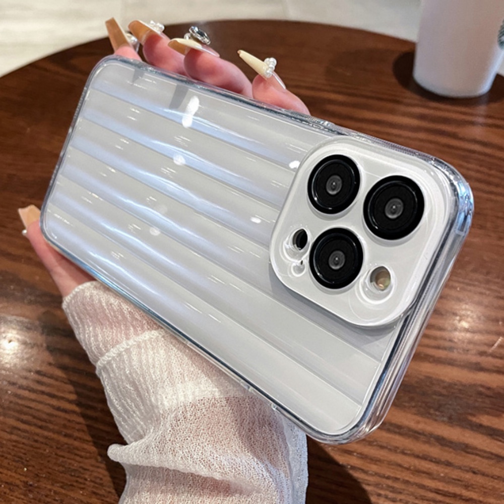 Ốp Điện Thoại TPU Dẻo Họa Tiết Kẻ Sọc Màu Trơn Đơn Giản Chống Trầy Cho IPhone 11 12 13 14 Pro Max