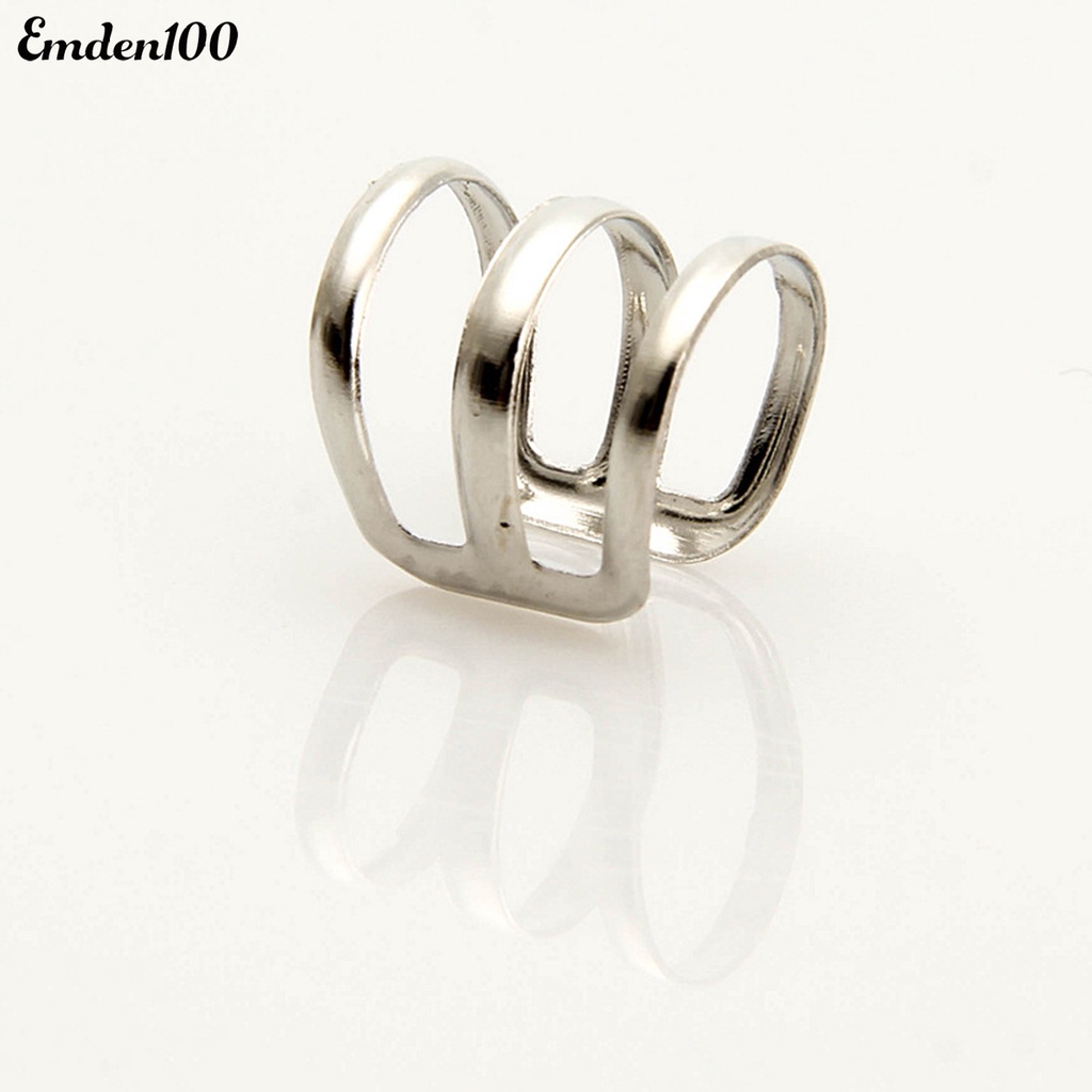 1 Chiếc Nhẫn Đeo Vành Tai 3 Ngón Thời Trang Cho Nữ