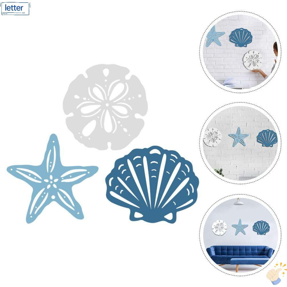 LET Phụ Kiện Treo Tường Trang Trí Hình Sinh Vật Biển Bằng Gỗ