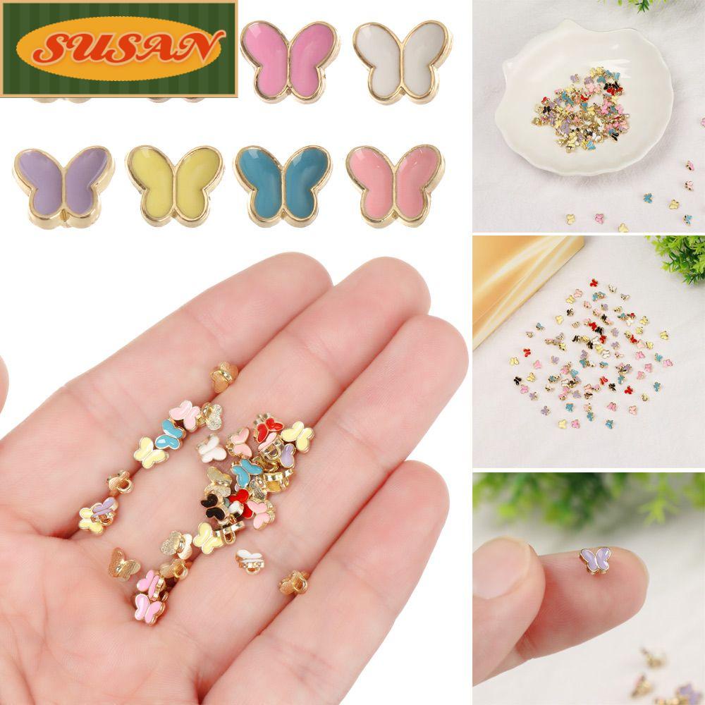 SUSANS Set 20 Nút Mini Hình Bướm Dễ Thương Trang Trí Quần Áo Búp Bê