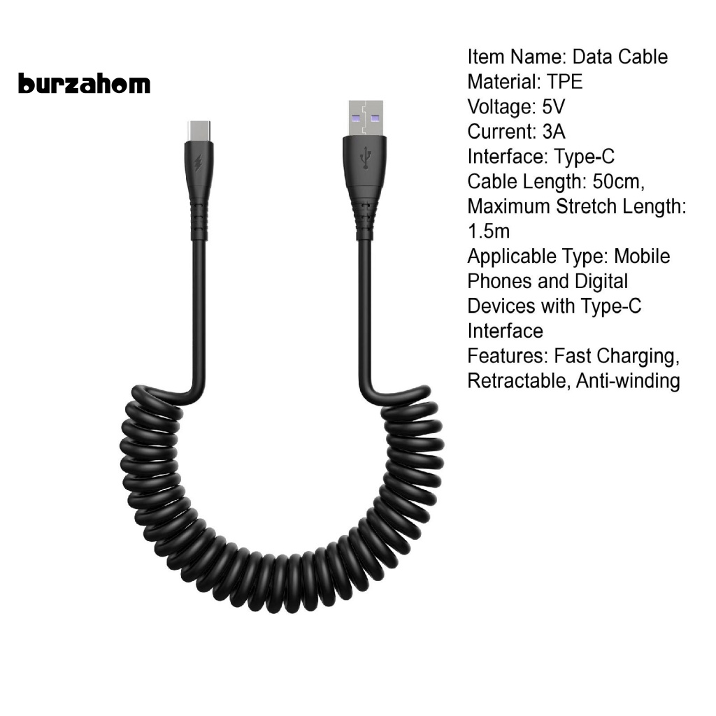 Dây Cáp Sạc Type-C Kéo Dài Chống Rơi Cho Xe Hơi