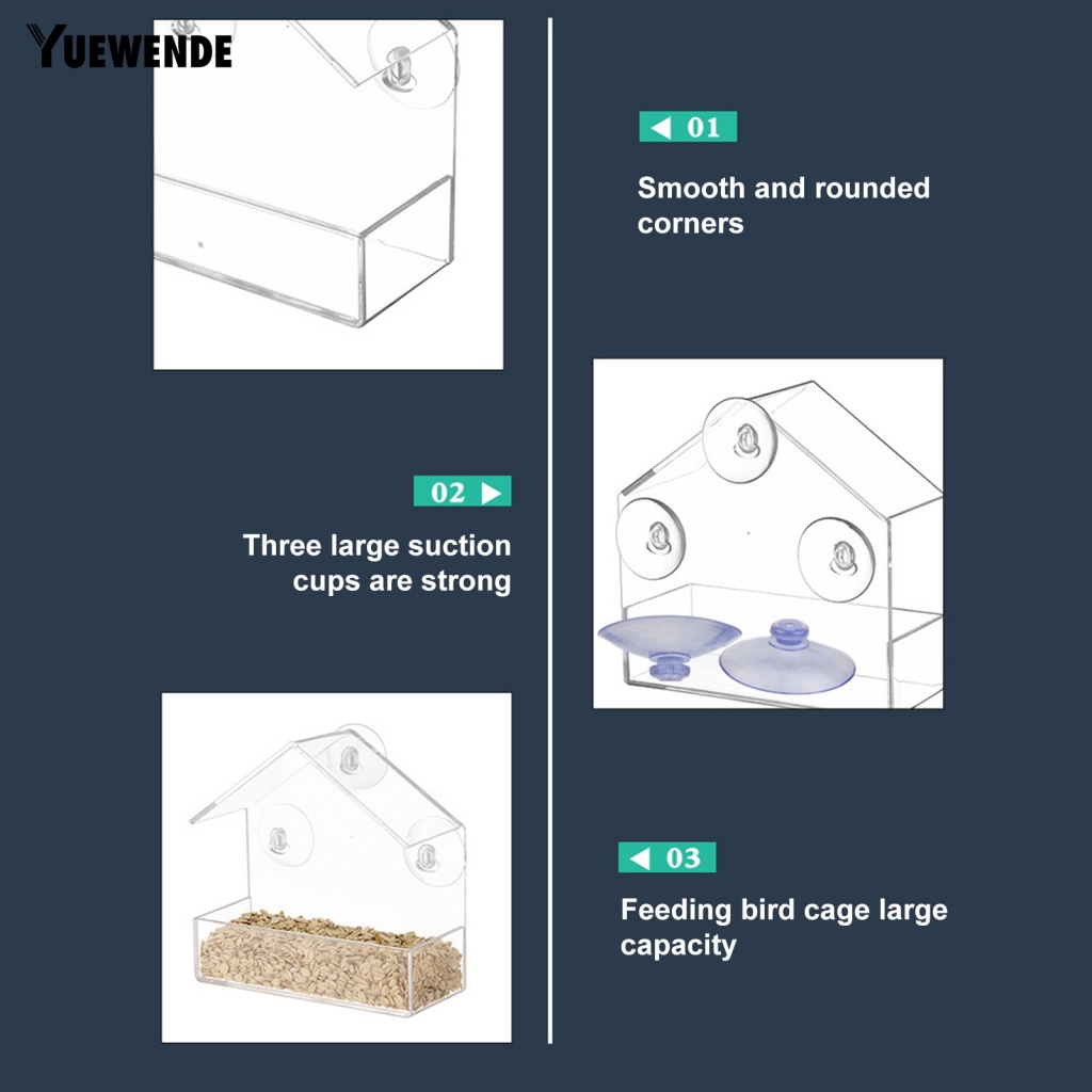 Hộp Đựng Thức Ăn Siêu Nhẹ Gắn Tường Tiện Dụng Cho Chim Cảnh