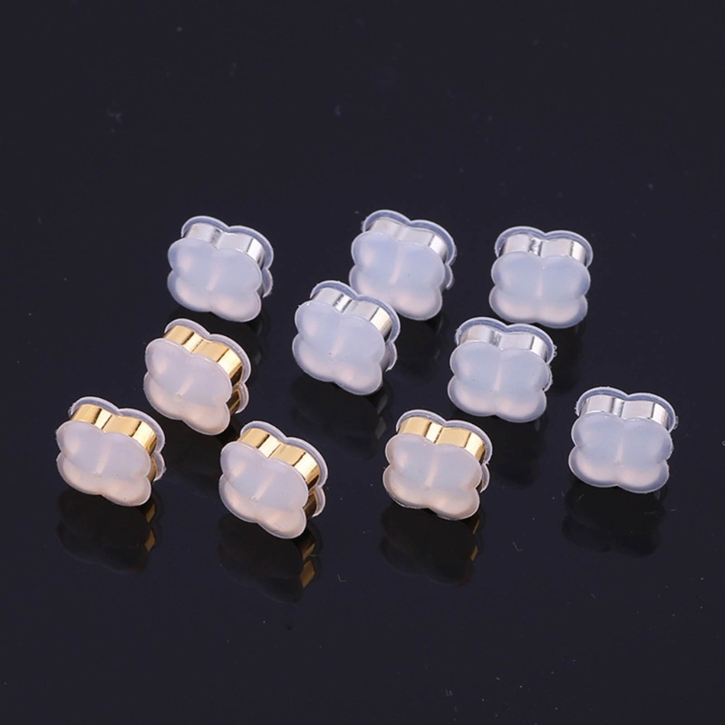 Bộ 10 Nút Chặn Bông Tai Bằng Silicon Mềm DIY