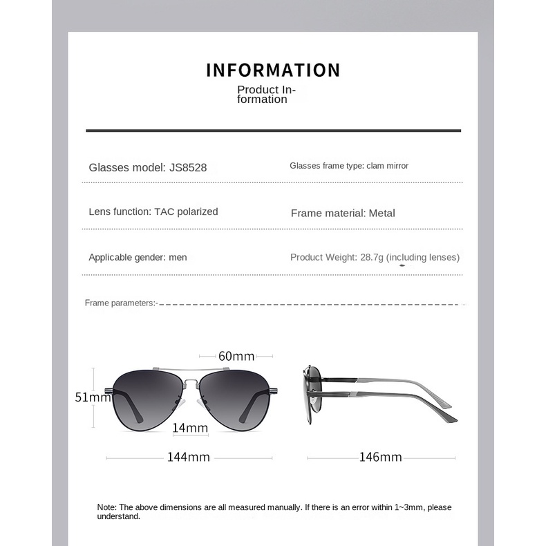 Kính Mát Phân Cực Chống Ánh Sáng Xanh Cho Nam Và Nữ