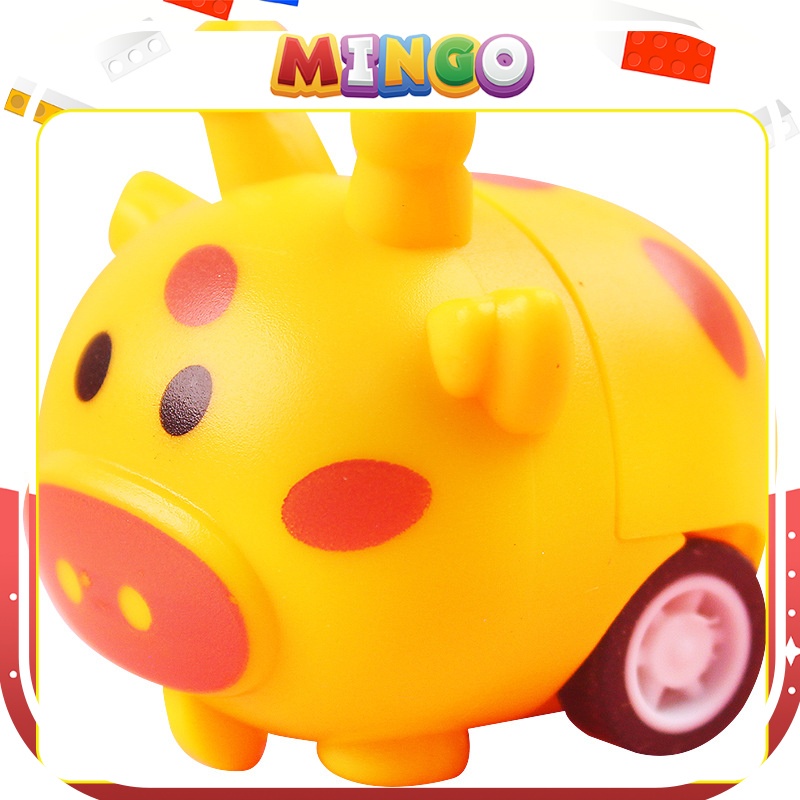 Xe mini hình động vật cute quán tính chạy đà không cần pin dễ thương đồ chơi cho bé 2-6 tuổi -Mingo