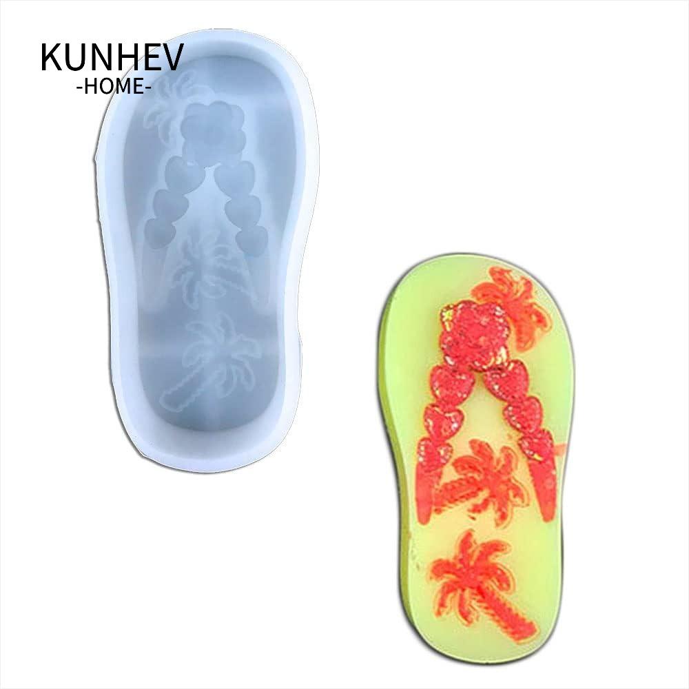 KUNHEV Dép Xỏ Ngón Silicon 5 * 2.48 inches In Họa Tiết Cây Dừa Dùng Làm Xà Phòng