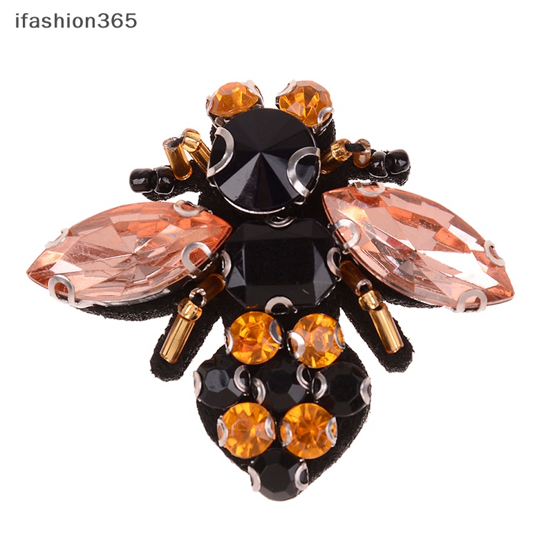 [ifashion365] Miếng Vá Quần Áo Đính Hạt Cườm Hình Ong Đính Kim Sa Thủ Công