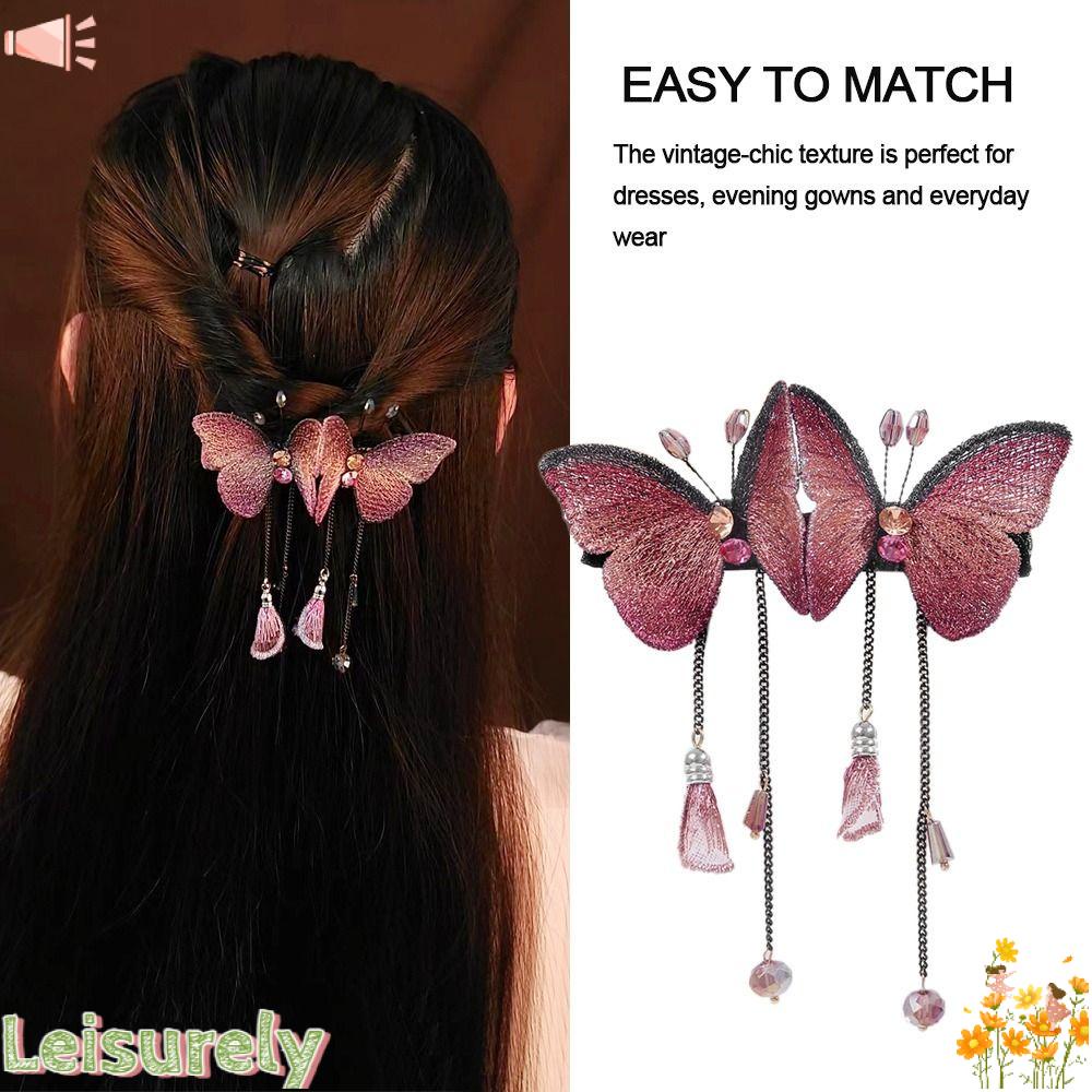 LEILY Kẹp Tóc Đính Đá Thiết Kế Mới Cho Phái Nữ