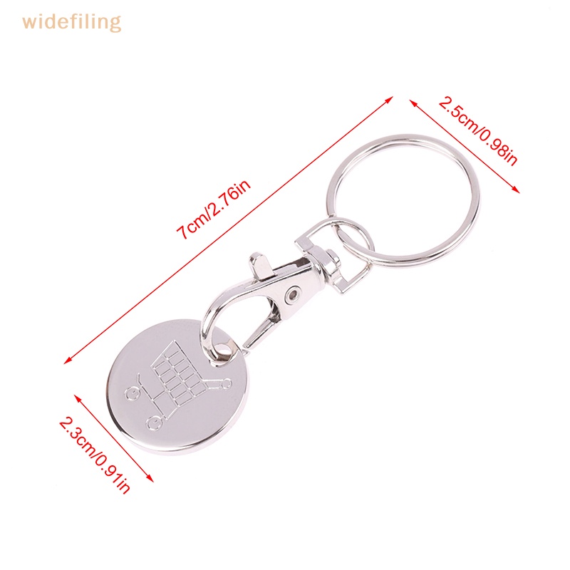Set 2 Móc Treo Chìa Khóa Xe Đẩy Mua Sắm Bằng Kim Loại Tiện Dụng