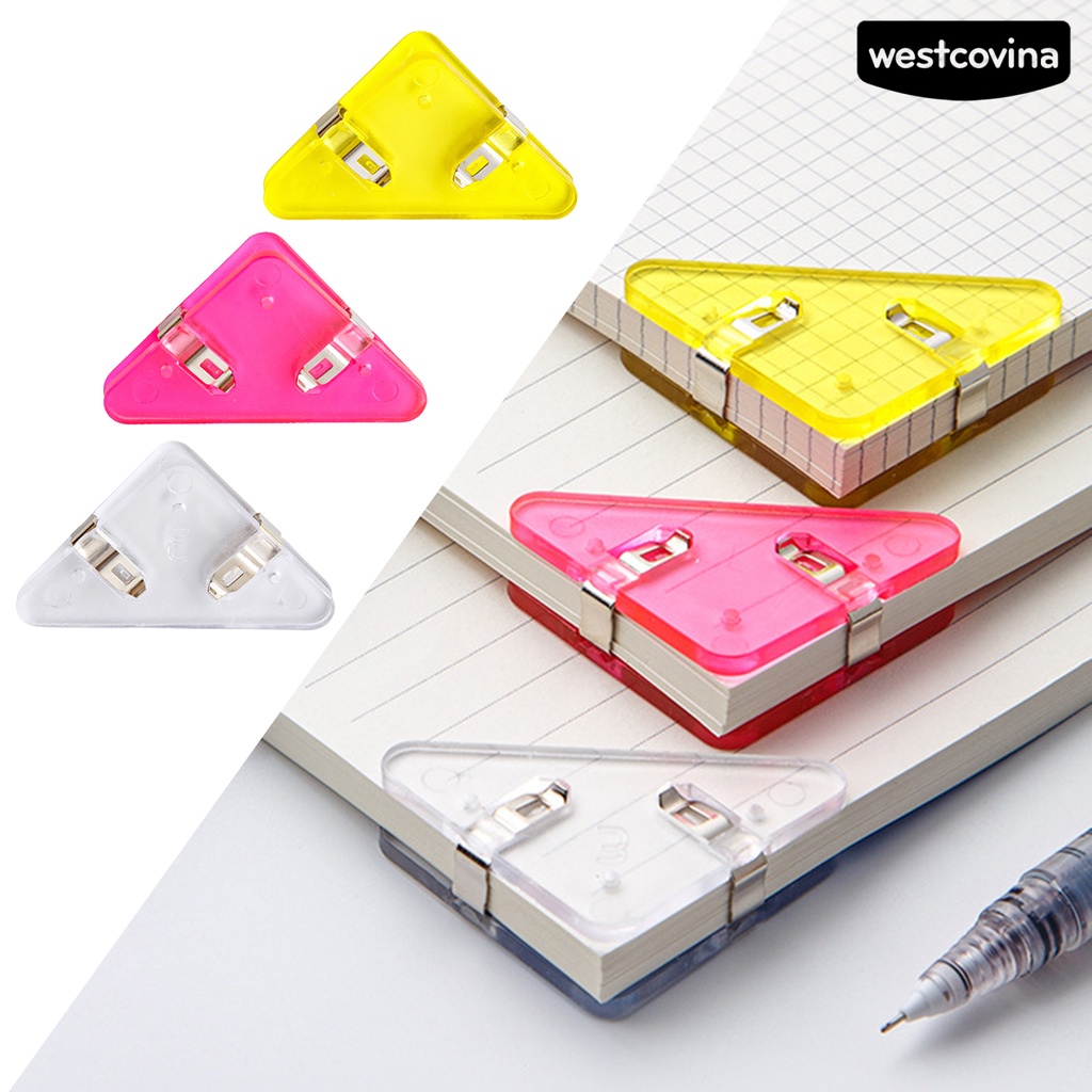 [WSTN]✎Set 5 Kẹp Góc Tam Giác Trong Suốt Đa Năng Tiện Dụng