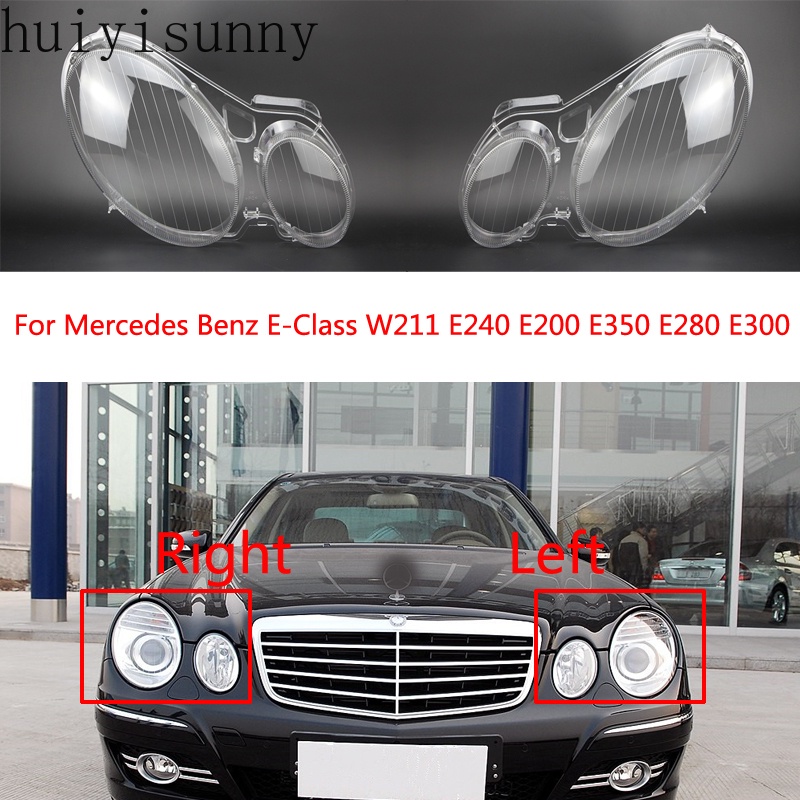 Ốp Đèn Pha Trong Suốt Cho Benz W211 E240 E200 E280 E300 2004 2005 2006 2007 2008 2009